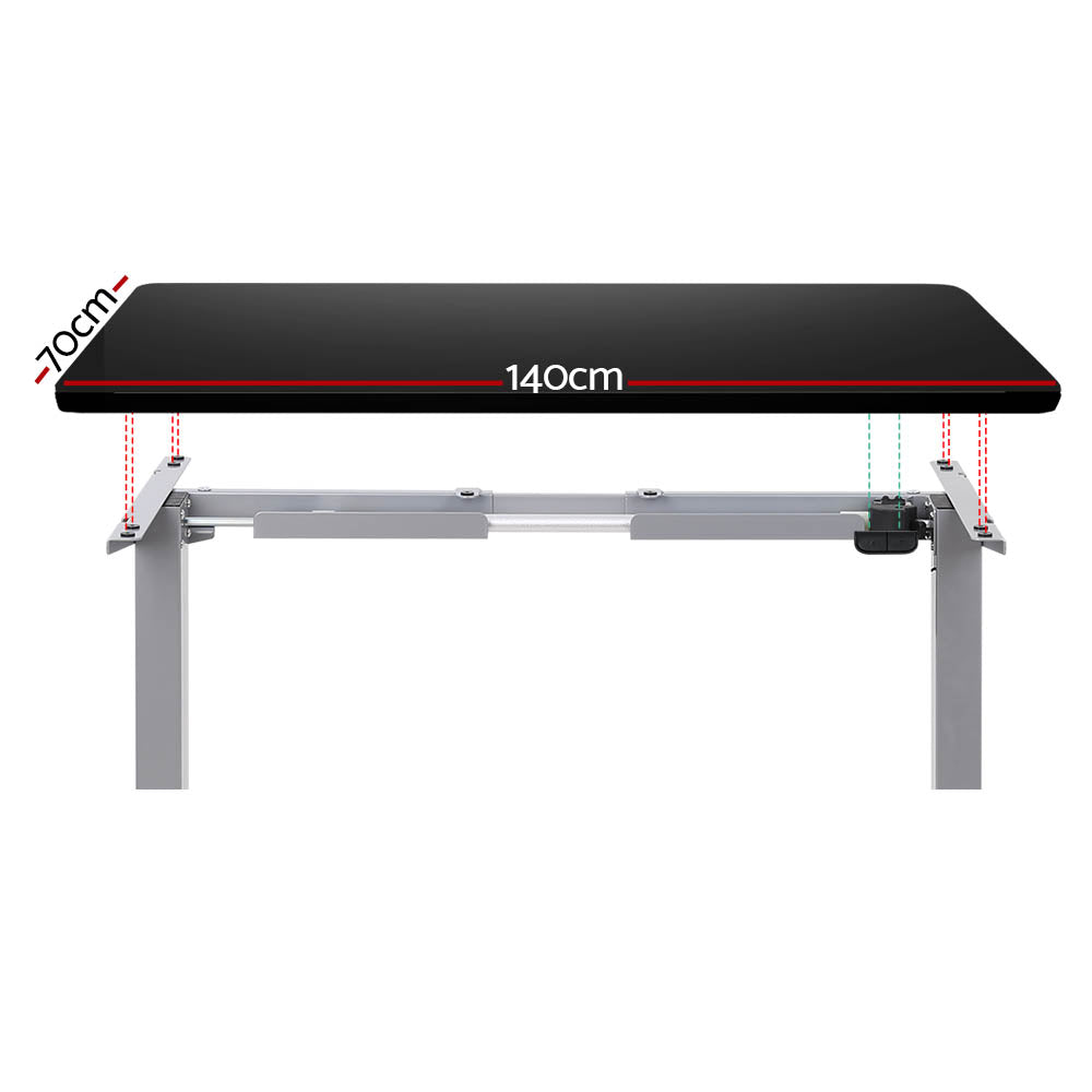 Electric Standing Desk Motorised Sit Stand Desks Table 140cm