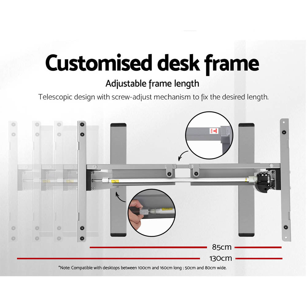 Effortless Ergonomics: Motorised Sit-Stand Desk, 140cm