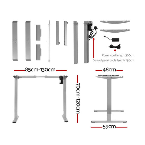 Electric Standing Desk Motorised Sit Stand Desks Table 140cm