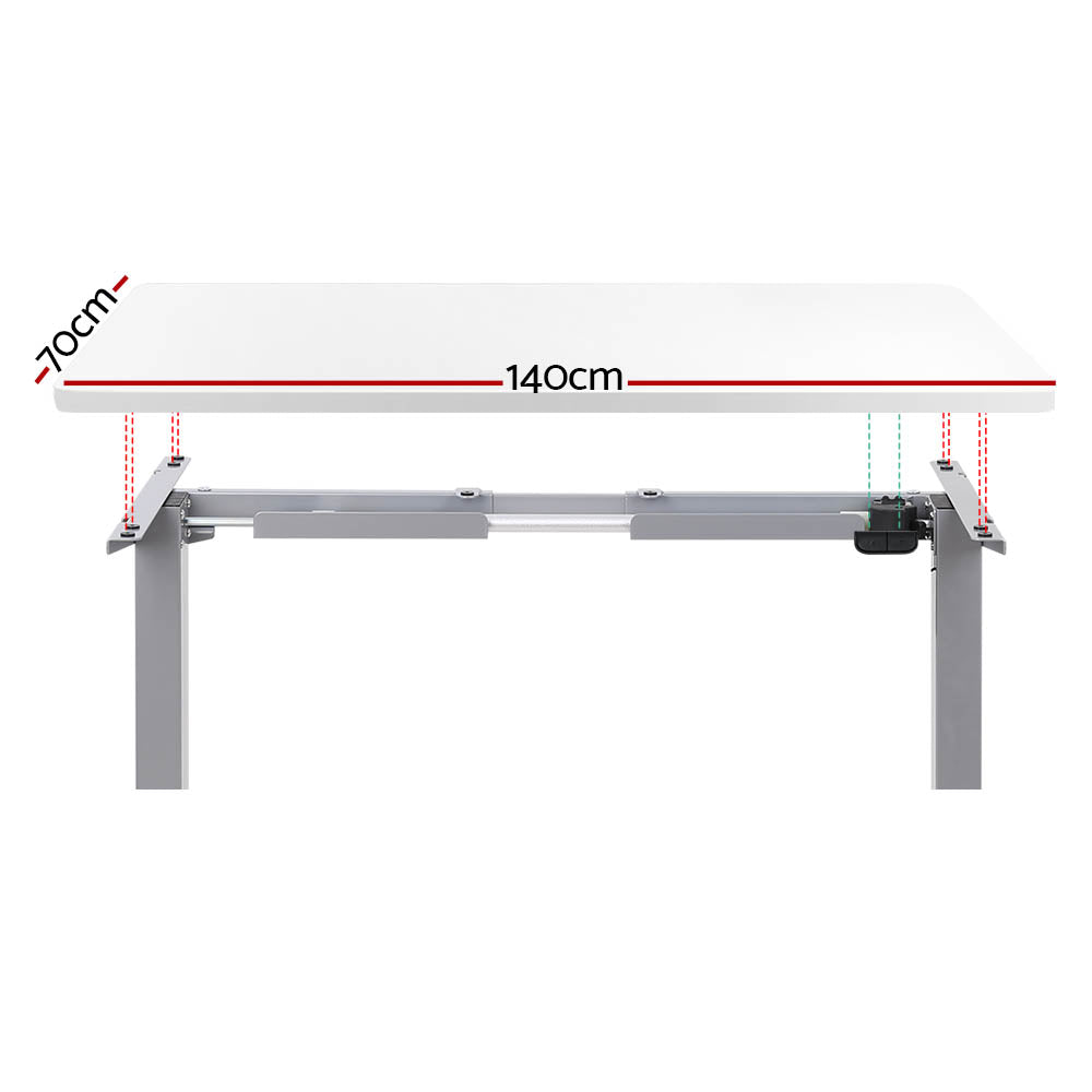 Electric Standing Desk Motorised Sit Stand Desks Table 140cm