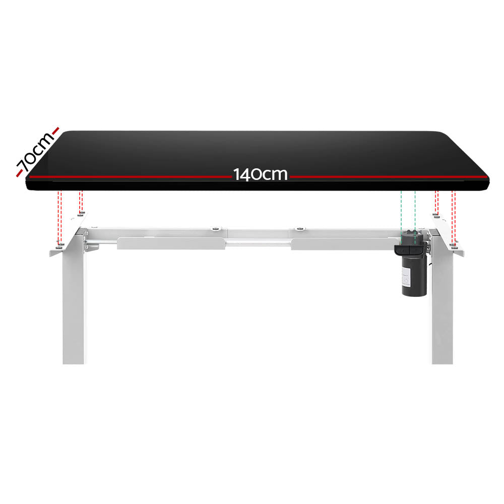 Electric Standing Desk Motorised Sit Stand Desks Table 140cm