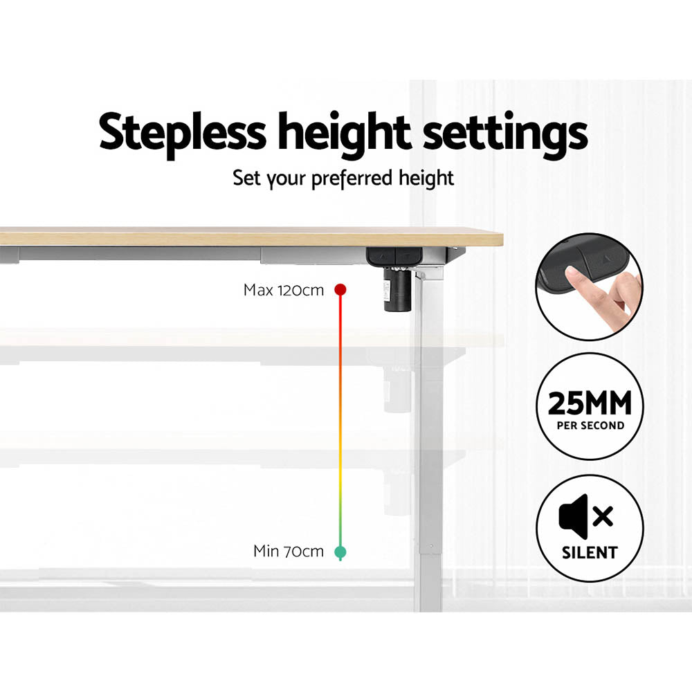 Effortless Ergonomics: Motorised Sit-Stand Desk, 140cm