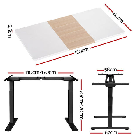 Standing Desk Motorised Electric Dual Motor 120CM