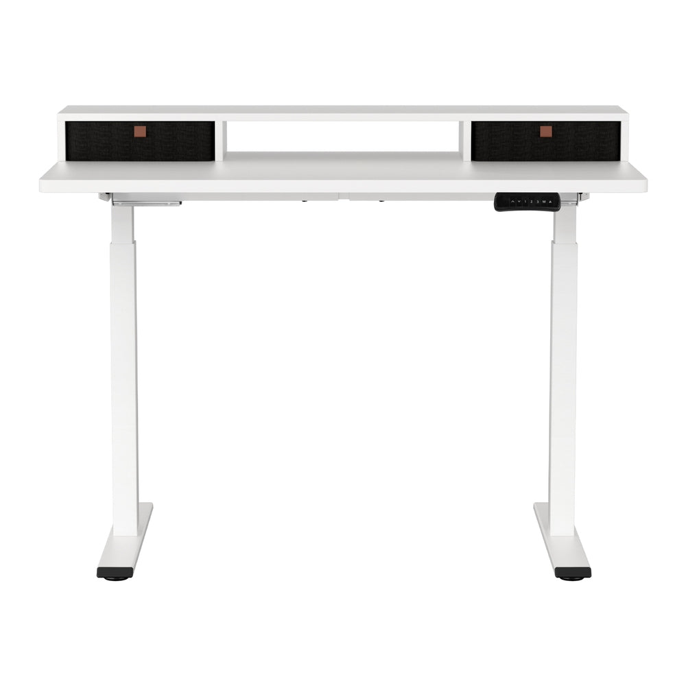 Electric Standing Desk Dual Motor Office Table With Shelf Drawer120Cm