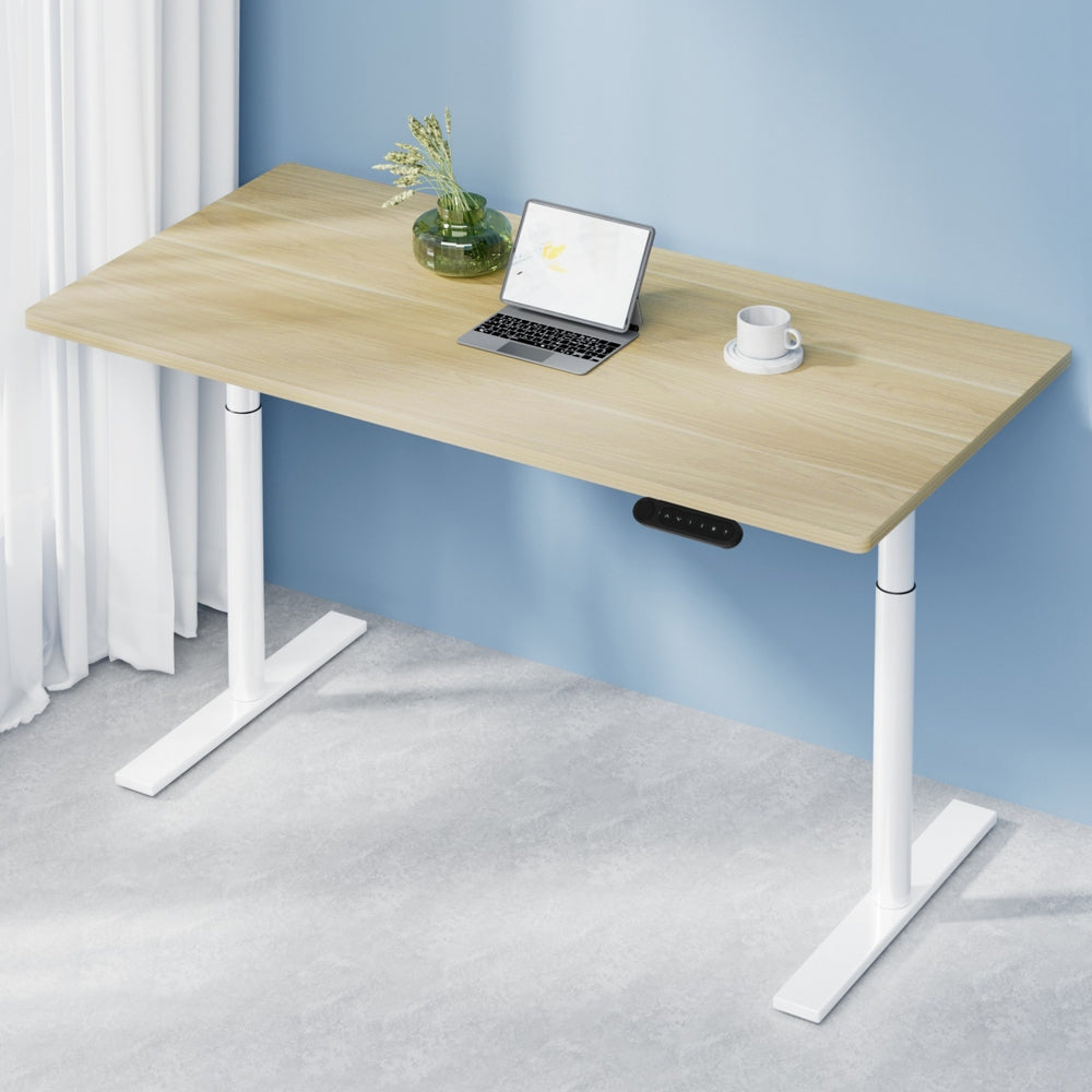 Elegant Black 140cm/120cm Height Adjustable Electric Standing Desk