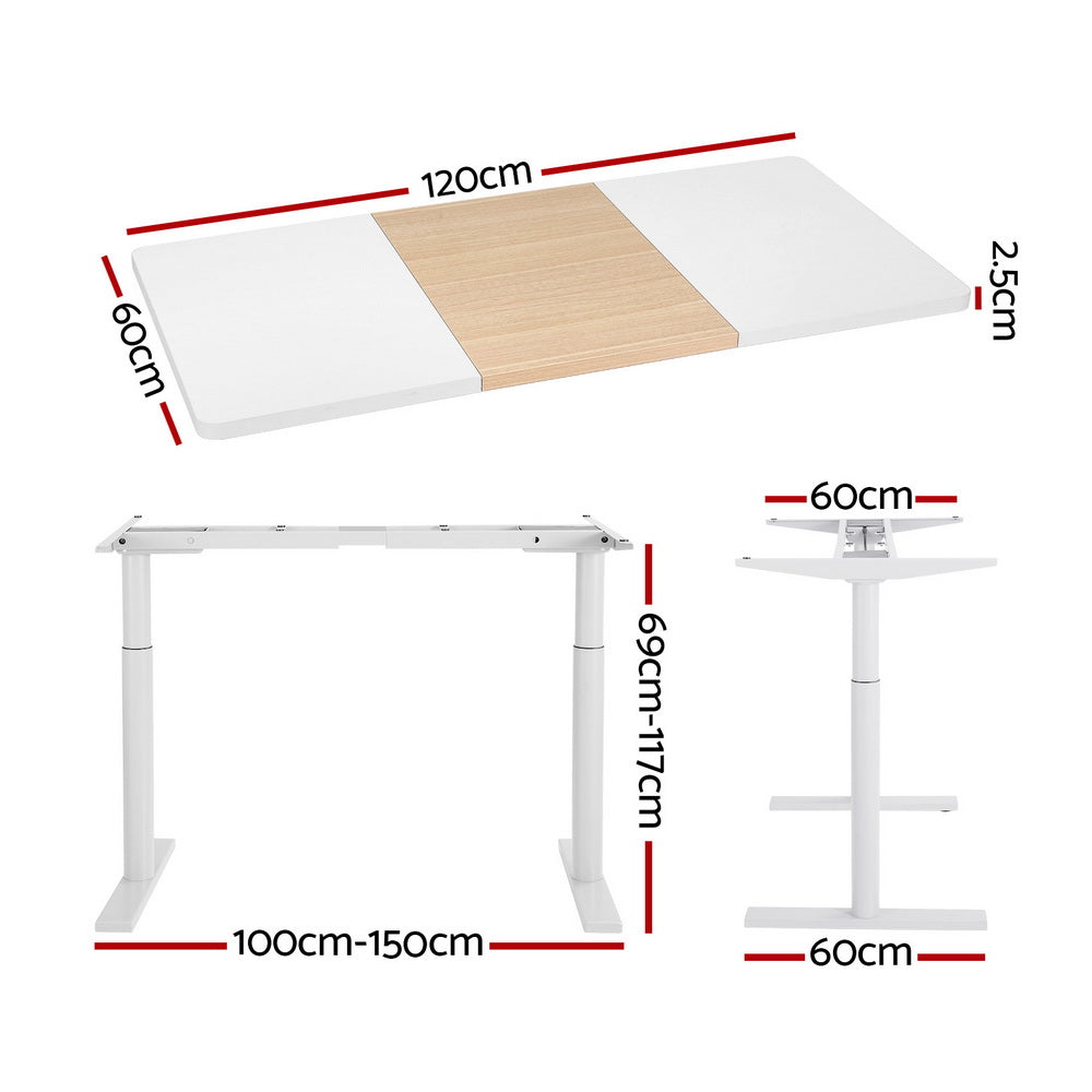 Standing Desk Motorised Electric Dual Motor 120CM/140CM