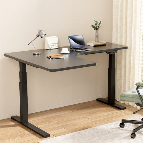 Standing Desks L-shape Motorised 160CM Black