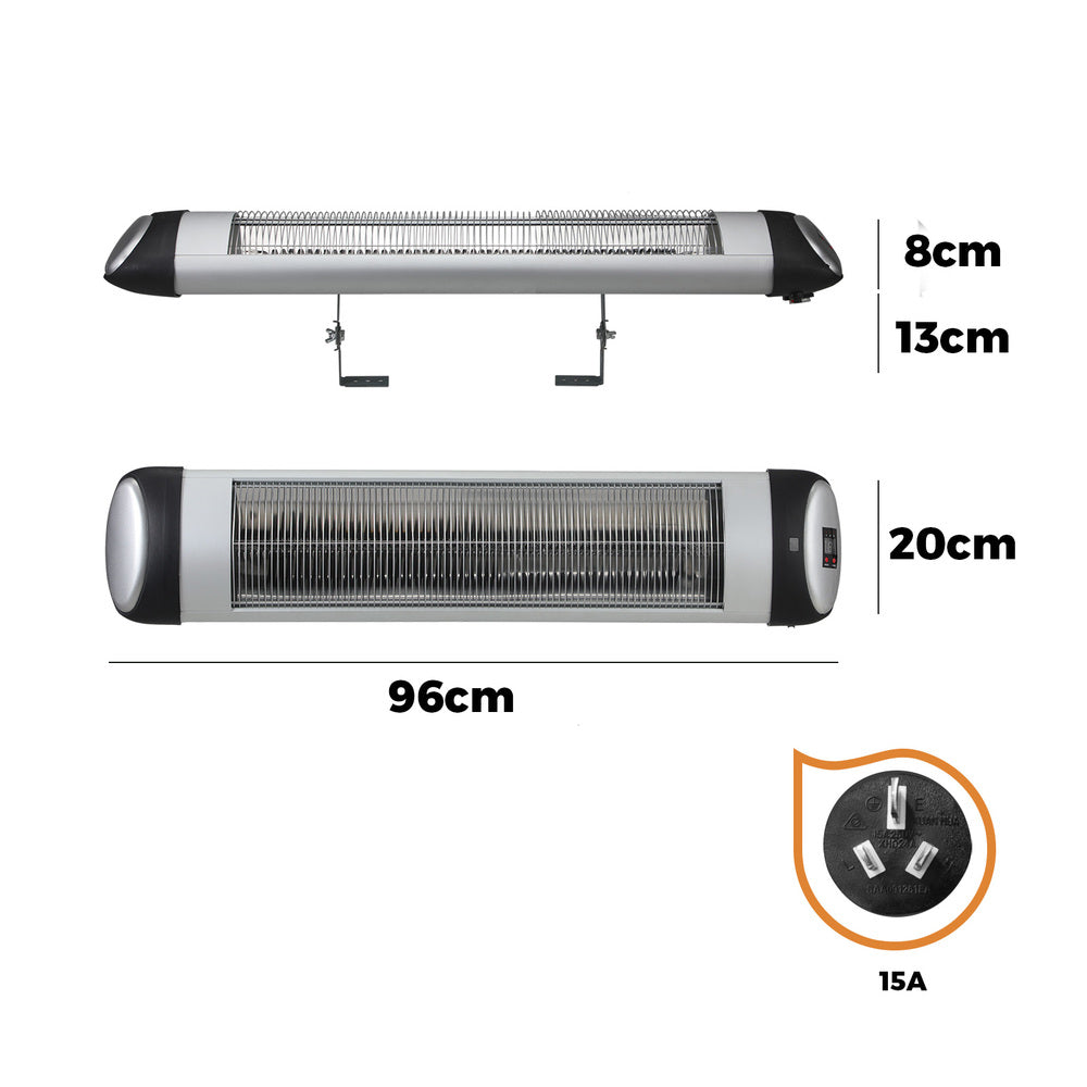 Electric Strip Infrared Heater Radiant 1500W/3000W/2500W Remote