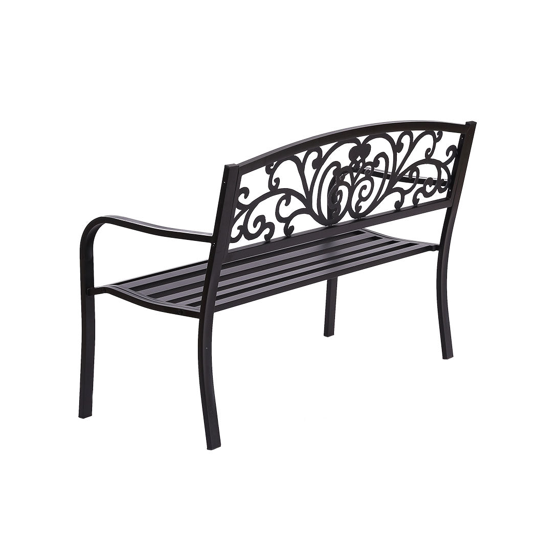 Garden Bench Seat Outdoor Furniture Black