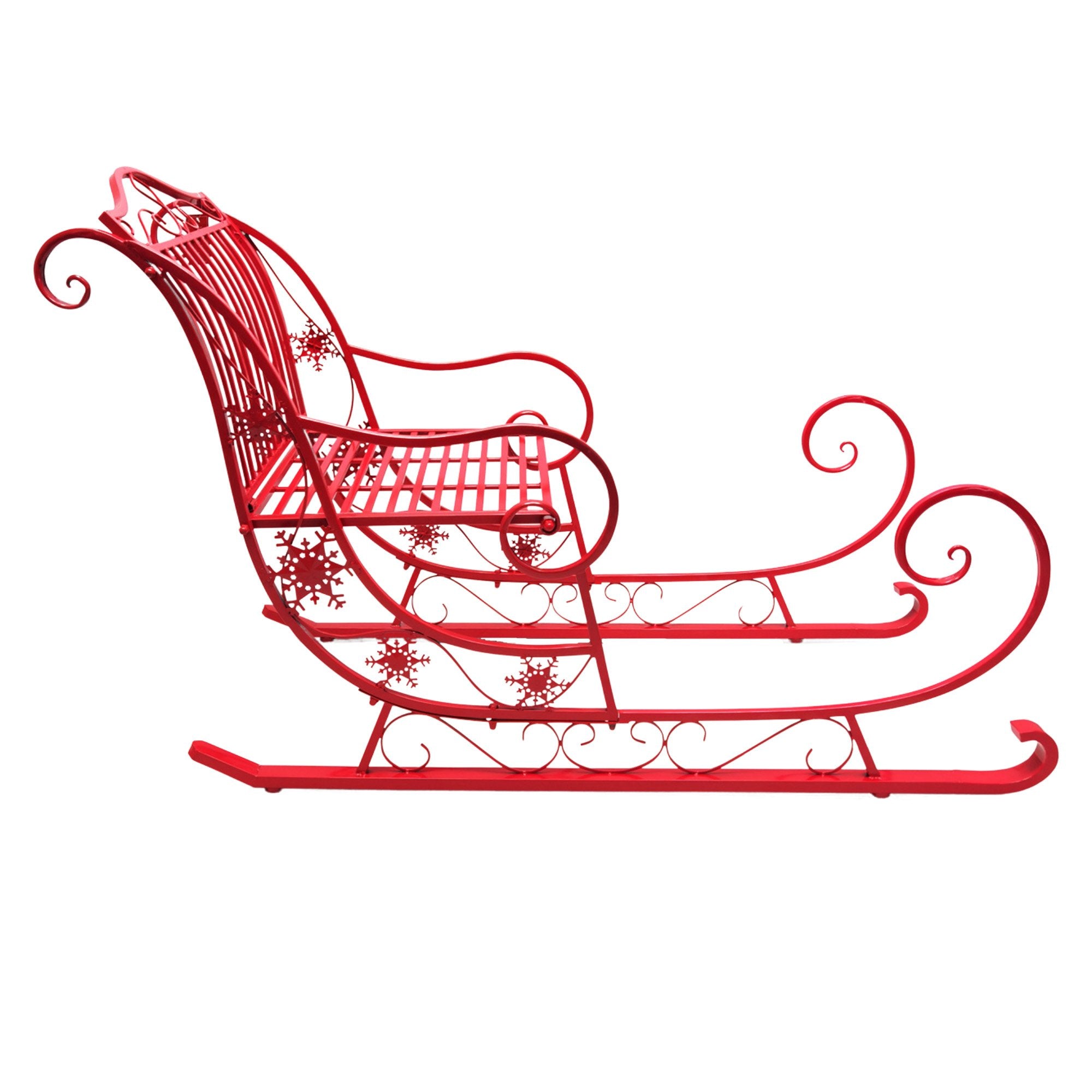 Christmas Sleigh with Red Finish- Metal 150cm