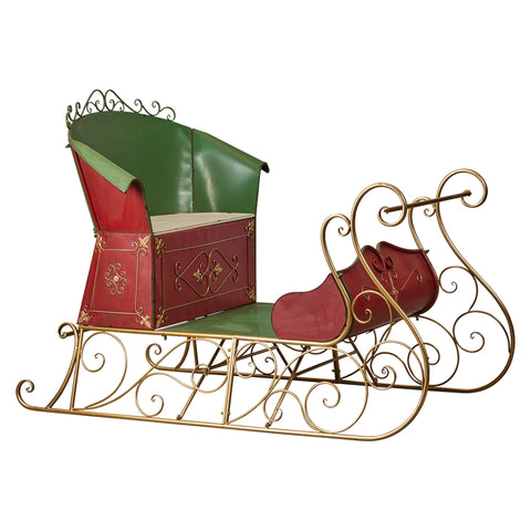 Jumbo Life Size Rustic Christmas Sleigh Display - 210cm