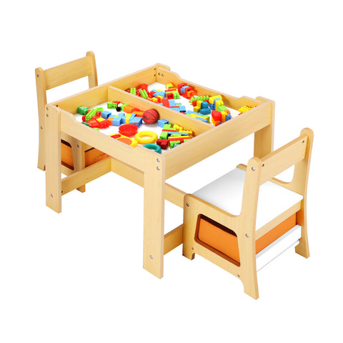 Multi-functional Kids Activity Playset with Study Desk and Storage