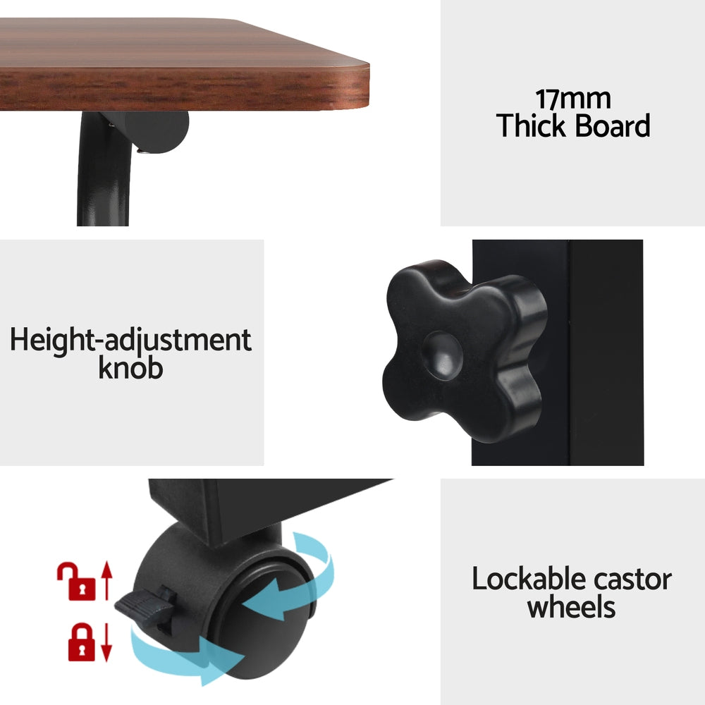 Laptop Desk Table Adjustable 60Cm Dark Wood