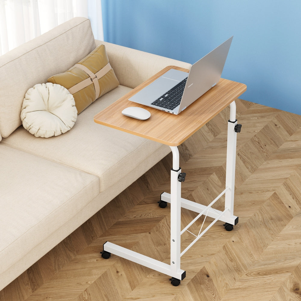 Laptop Desk Table Adjustable 60Cm Light Wood