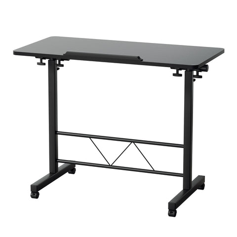 Laptop Desk Table Height Adjustable Wooden Bed Side Tables 80Cm Black