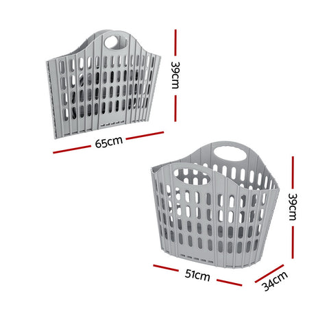 Foldable Laundry Basket - Large Washing Storage Hamper