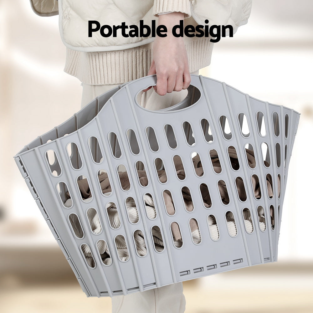 Foldable Laundry Basket - Large Washing Storage Hamper