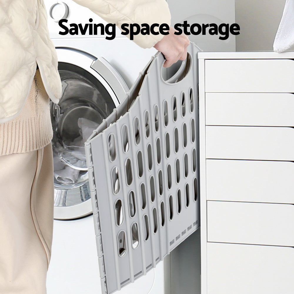 Foldable Laundry Basket - Large Washing Storage Hamper