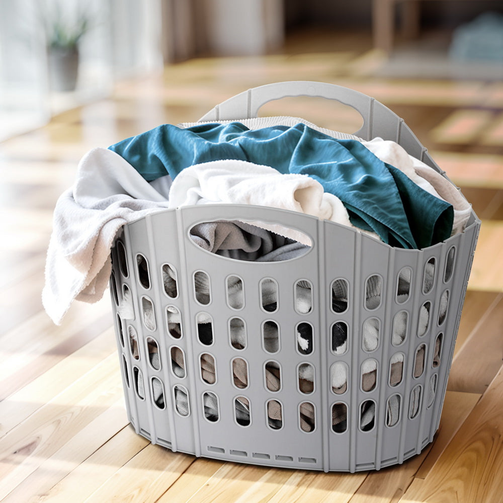 Foldable Laundry Basket - Large Washing Storage Hamper