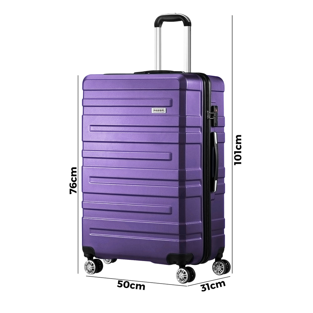 Luggage Suitcase Trolley Set Travel TSA Lock Pink/Purple