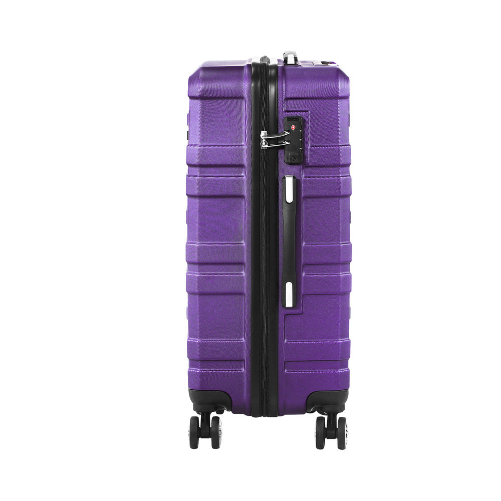 Luggage Suitcase Trolley Set Travel TSA Lock Pink/Purple