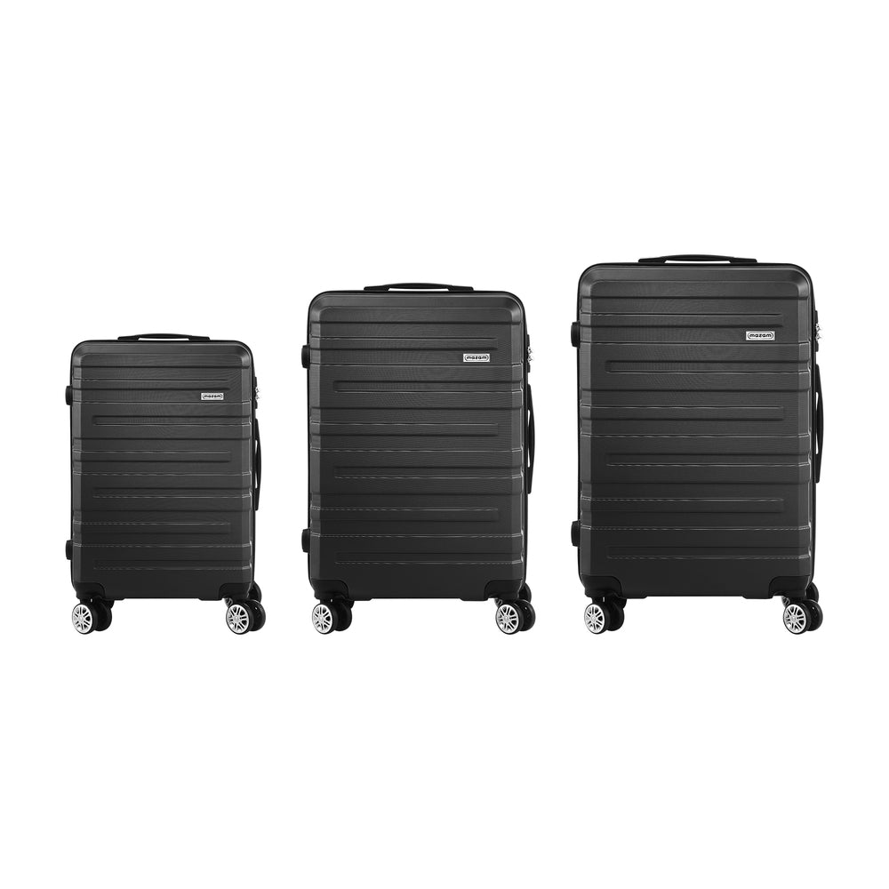 3PCS Luggage Suitcase Trolley Set Travel TSA Lock Storage Hard Case