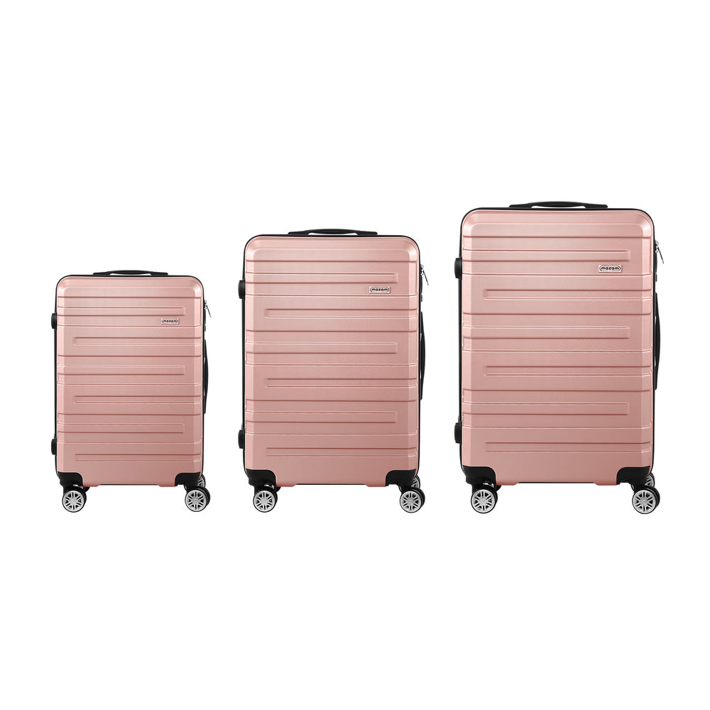 Luggage Suitcase Trolley Set Travel TSA Lock Pink/Purple