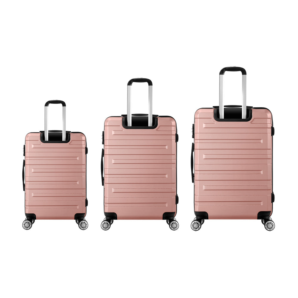 Luggage Suitcase Trolley Set Travel TSA Lock Pink/Purple