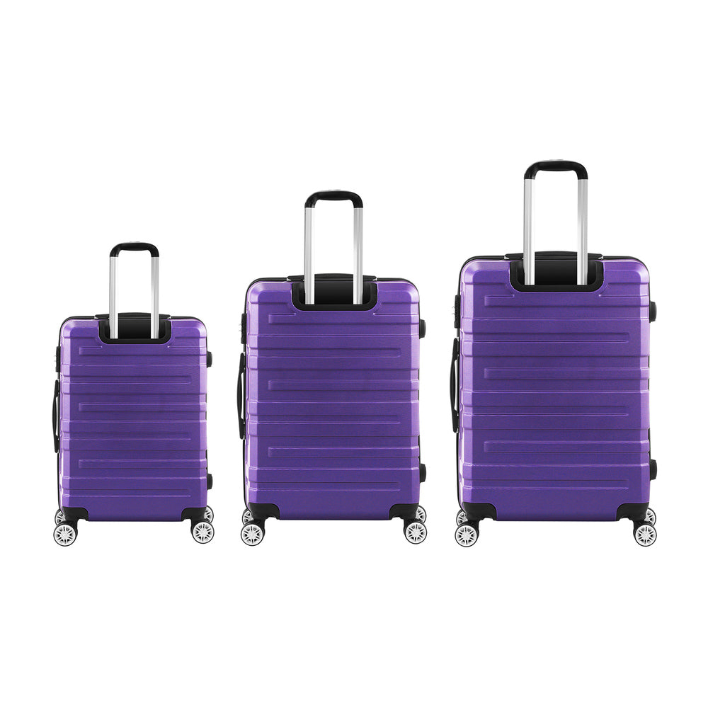 Luggage Suitcase Trolley Set Travel TSA Lock Pink/Purple