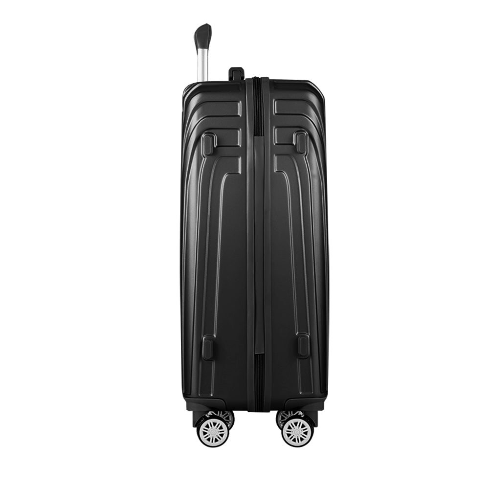 Lightweight 3-Piece Black Luggage Set - TSA Approved