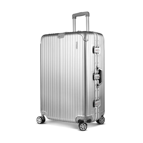 Sleek Silver Luggage Trolley - 28