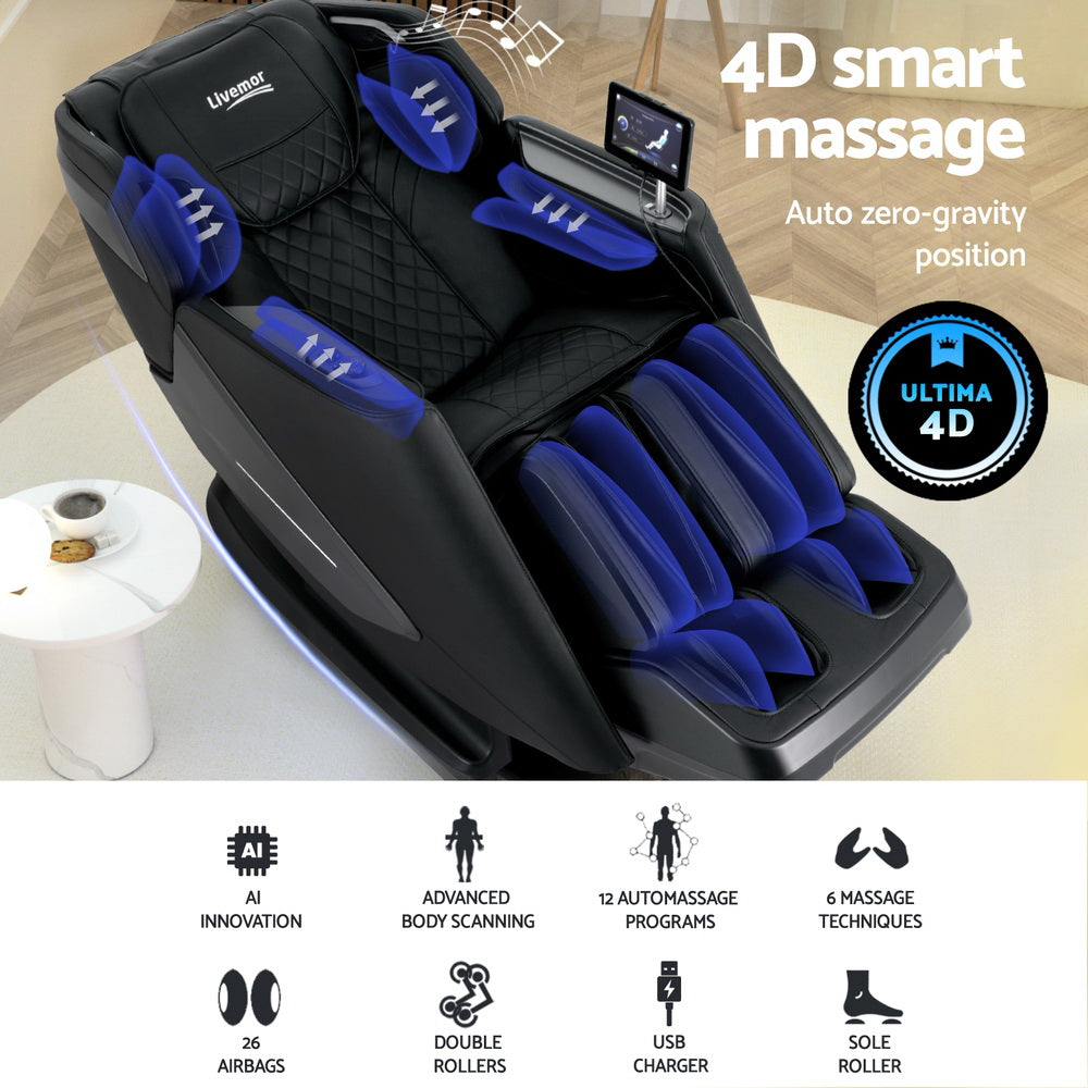 4D Massage Chair Electric Recliner Home Massager