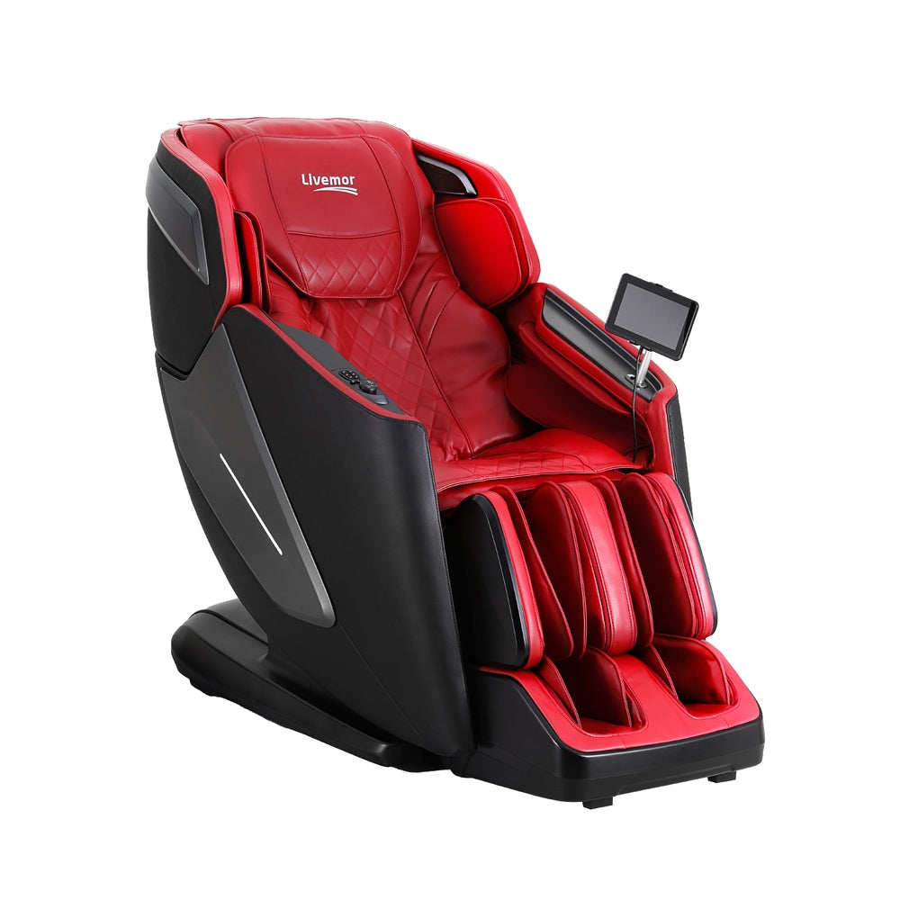 Red 4D Massage Chair Electric Recliner Home Massager