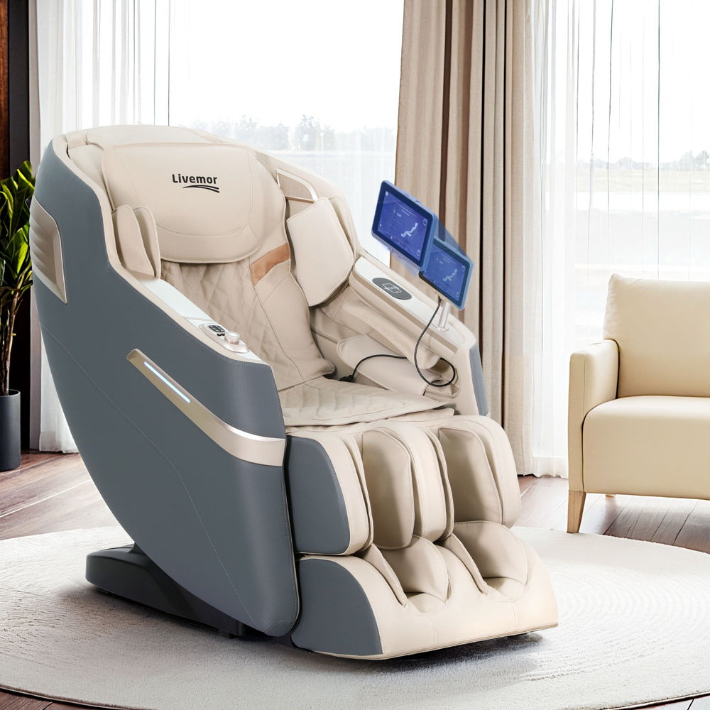 4D Massage Chair Electric Recliner Home Massager Gray Sina