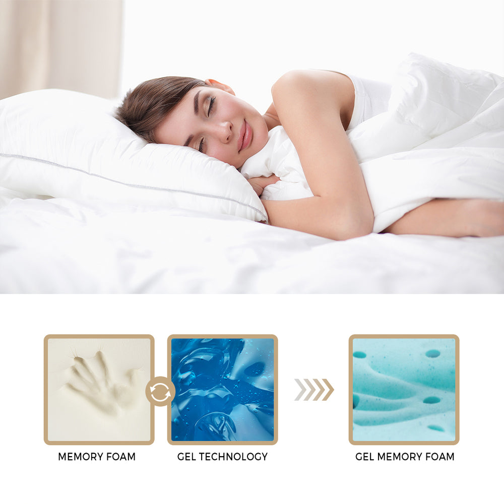 Simple Deals Mattress Cool Gel Foam Euro Top Pocket Spring 22cm