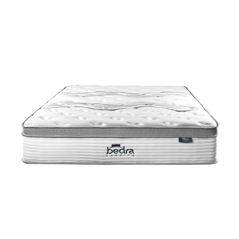 Mattress Euro Top Bed Mattress Pocket Spring Medium Firm 34cm 7Zone D/K/Q