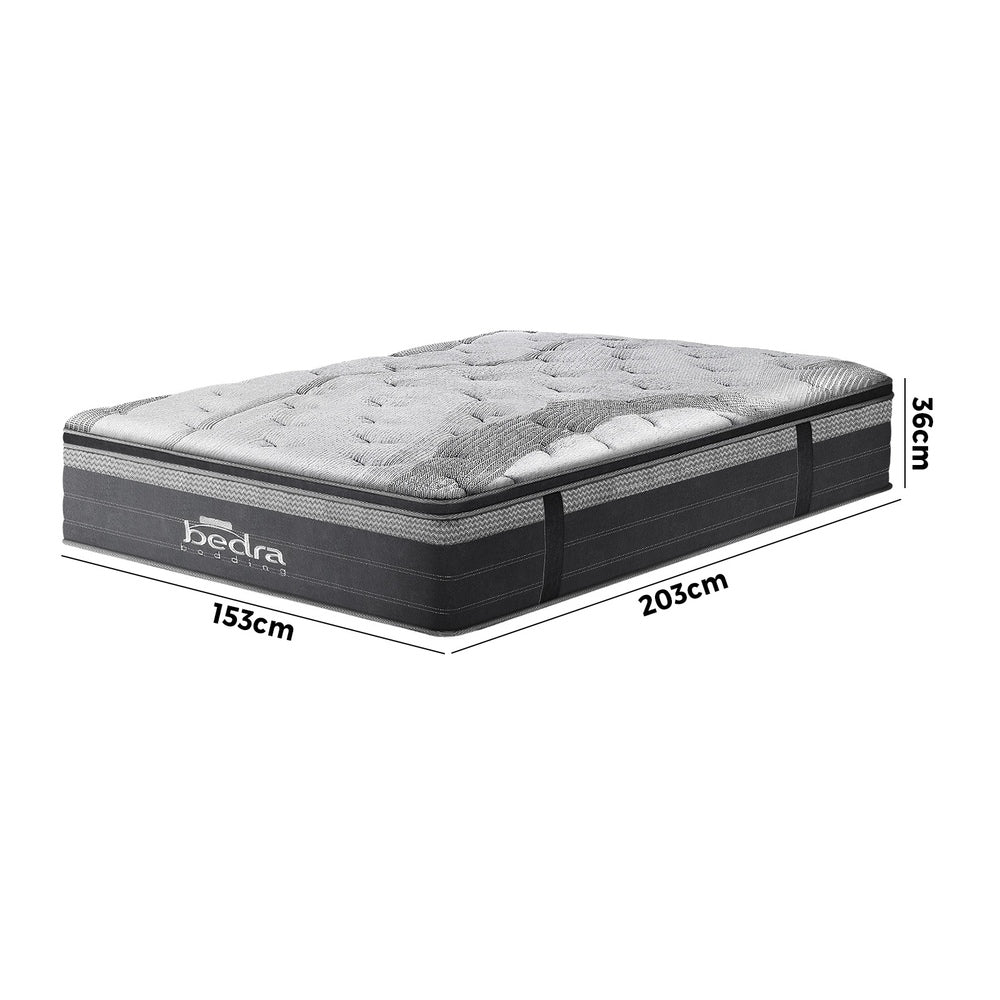 Simple Deal Mattress Breathable Spring Euro Top Natural Latex Foam 36cm 7 zone D/Q/K