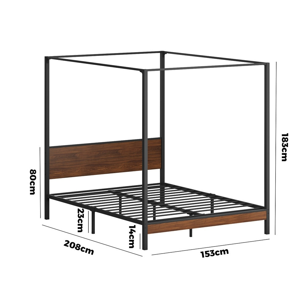 Metal Canopy Bed Frame Double/Queen Size Beds Platform