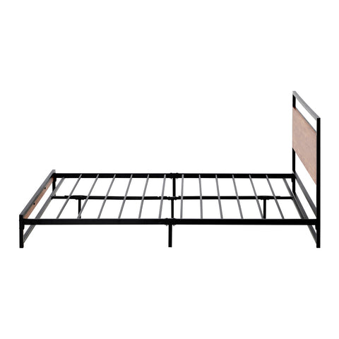 Metal Bed Frame Double Size Beds Base Platform Wood D/KS/Q