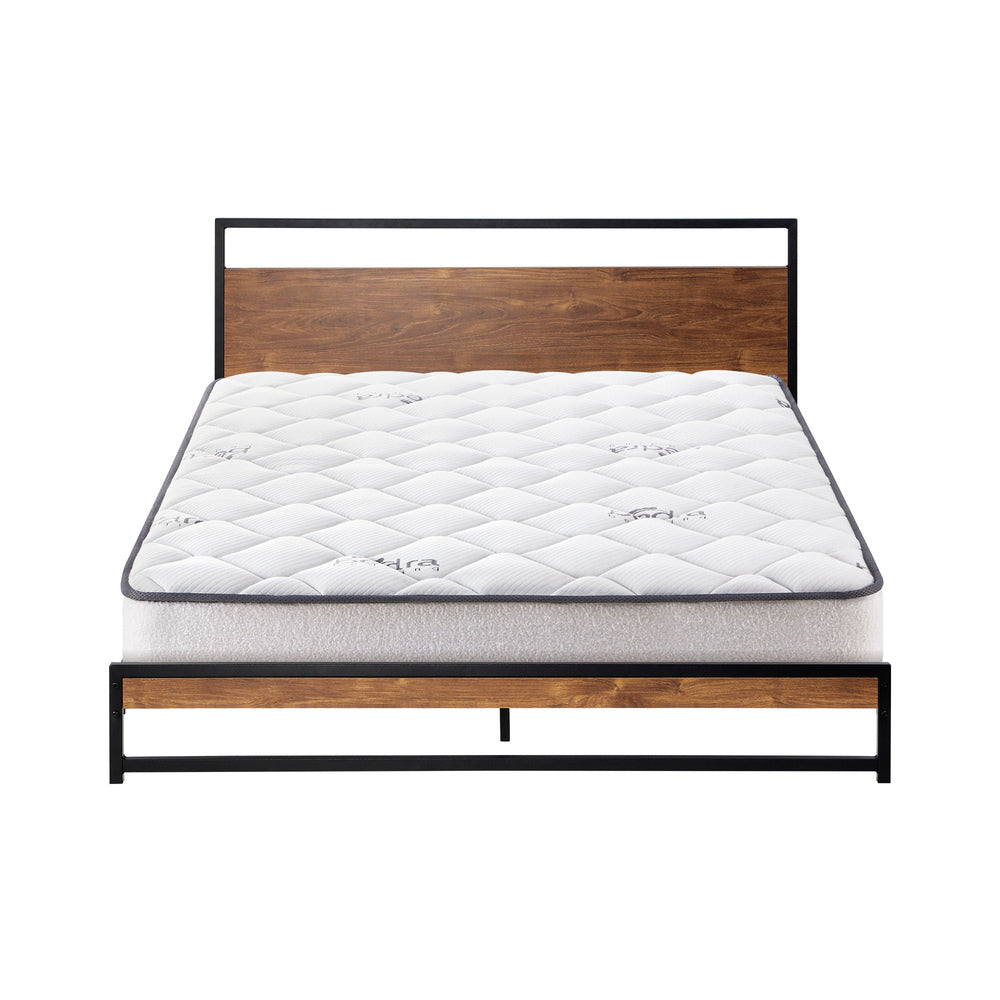 Metal Bed Frame Queen Size Beds Platform with Mattress