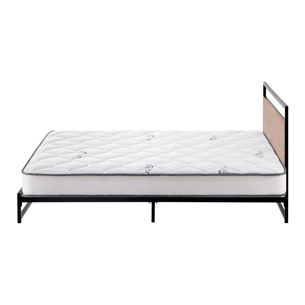 Metal Bed Frame Queen Size Beds Platform with Mattress