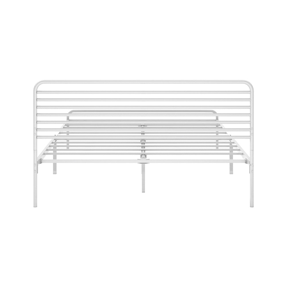 Metal Bed Frame Size Platform White