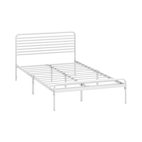 Metal Bed Frame Size Platform White