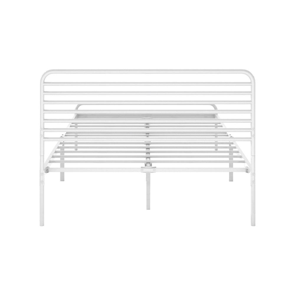 Metal Bed Frame Size Platform White