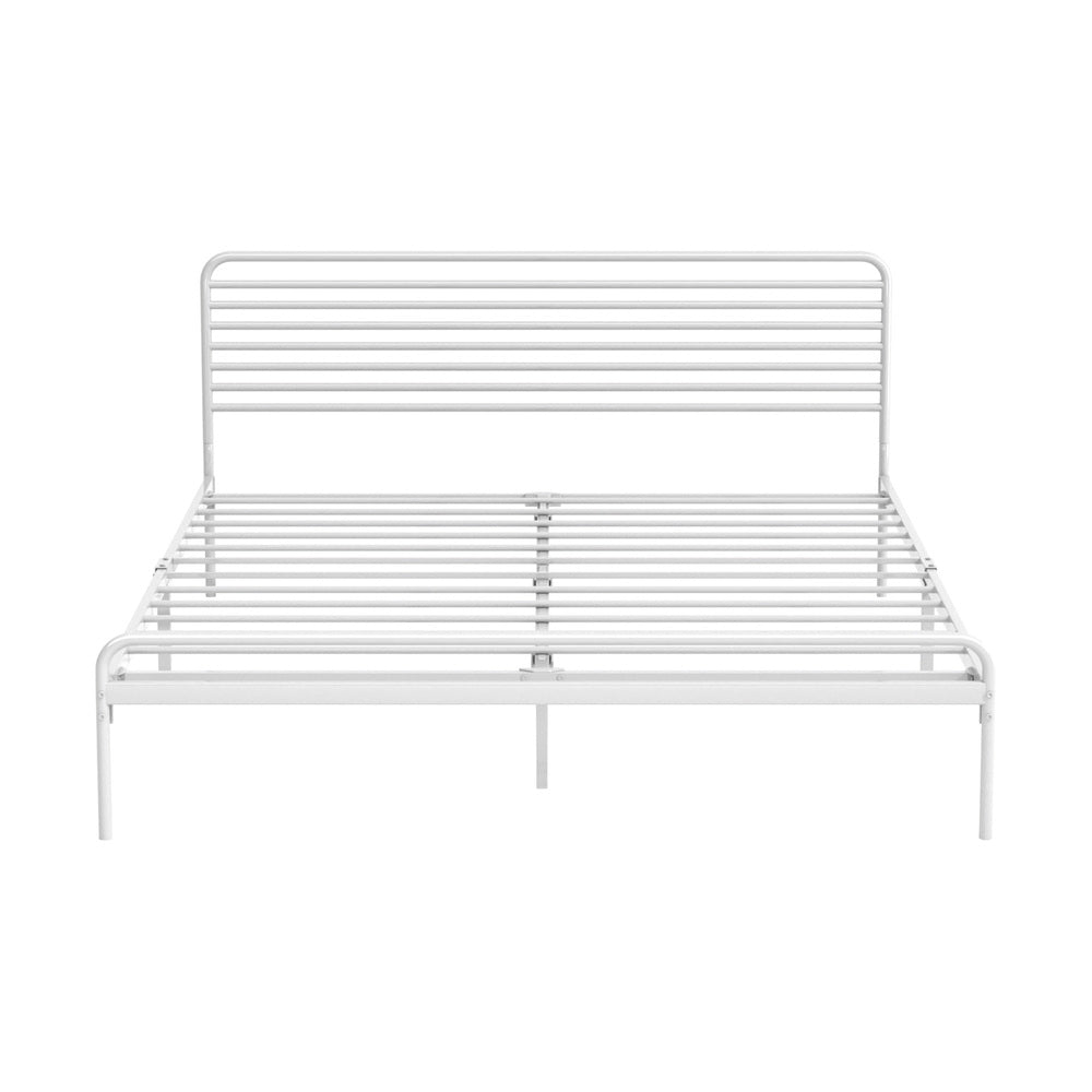 Metal Bed Frame Size Platform White