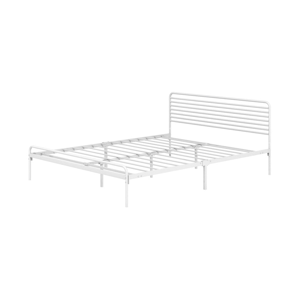 Metal Bed Frame Size Platform White