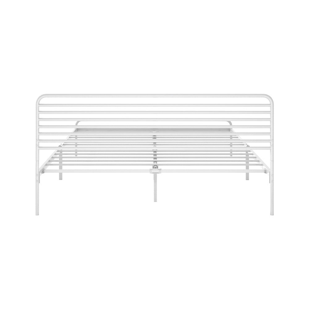 Metal Bed Frame Size Platform White