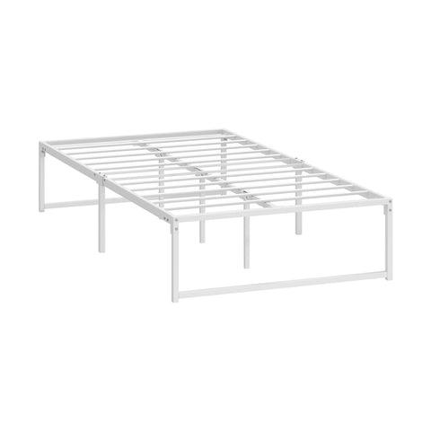 Metal Bed Frame Double/Queen Size Bed Base White