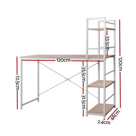 Computer Desk Shelf Oak 120Cm