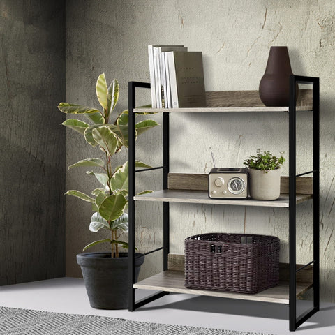 Bookshelf 3 Tiers - Noe Black And Oak